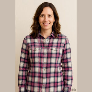 CARHARTT Pink & Blue Women’s Long Sleeve Button Up (Size XS)